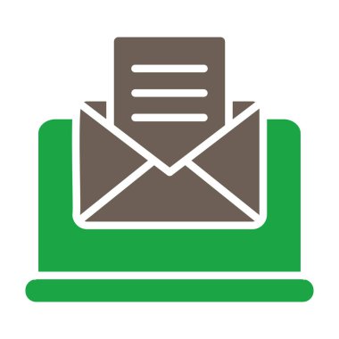 posta glyph düz vektör simgesi