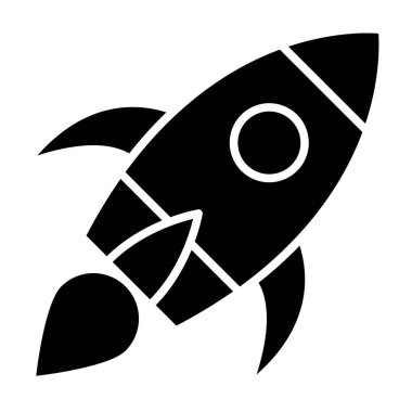 Katı biçimde roket fırlatma simgesi