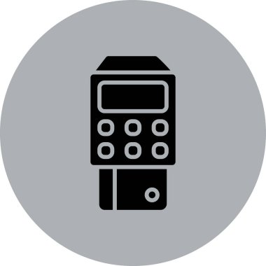 Kart Okuyucu Web simgesi, vektör illüstrasyonu