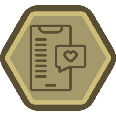 Aşk kalbi. Basit resimleme