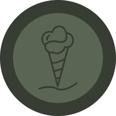 dondurma ikonu vektör illüstrasyonu