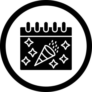 Parti simgesi vektör illüstrasyonu