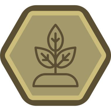 bitki yaprağı simgesi, vektör tasarımı