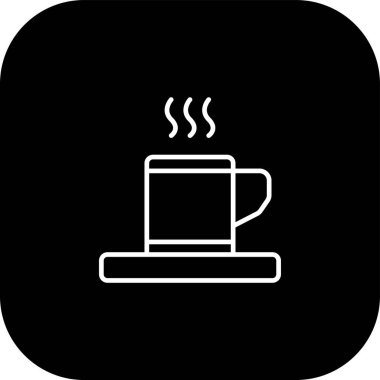 kahve ikonu vektör illüstrasyonu