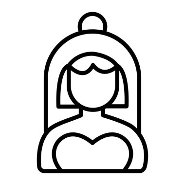 Kadın simge vektör çizim