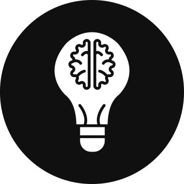 light bulb vector glyph icon design