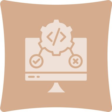 Bilgisayar. Web simgesi basit illüstrasyon