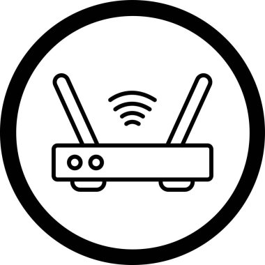 router simgesi vektör illüstrasyonu