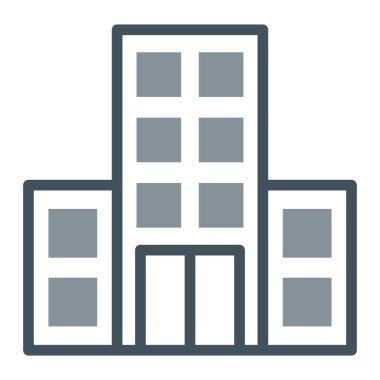 ofis binası simgesi ana hatları biçiminde