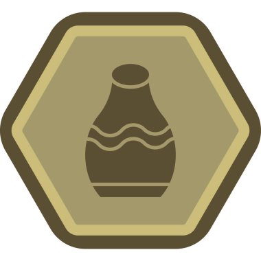 Yağ şişesi simgesi, basit vektör çizimi