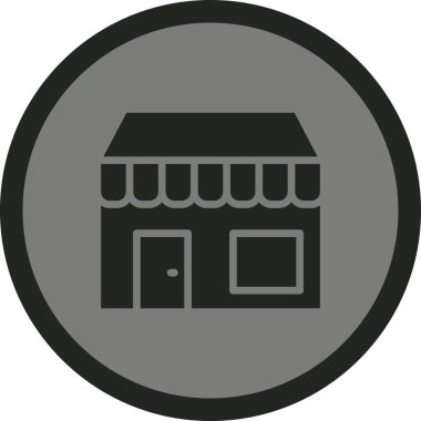 Dükkan Simgesi Moda Biçiminde İzole Arkaplan