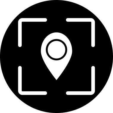 Harita konumu simgesi. Basit resimleme