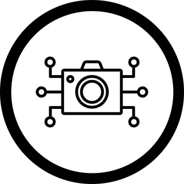 Kamera simgesi, vektör illüstrasyonu