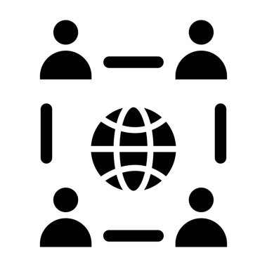 network vector line icon design