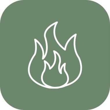 Yangın web simge vektör çizim