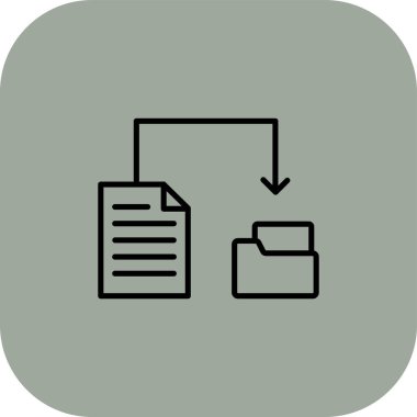 Belge simgesi soyut bir grupta izole edildi