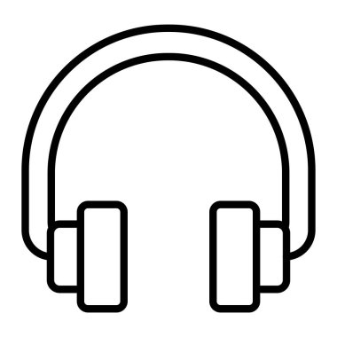 Kulaklık. Web simgesi basit illüstrasyon