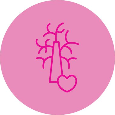 Kalp ikonu vektör illüstrasyonu