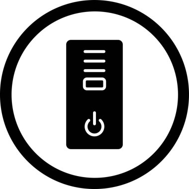 Bilgisayar. Web simgesi basit illüstrasyon