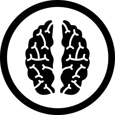 beyin ikonu vektör illüstrasyonu