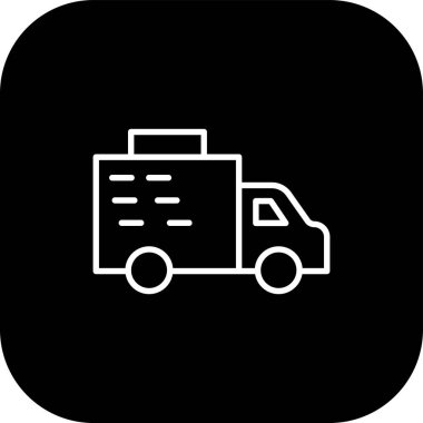 Lojistik Teslimat Web simgesi, vektör illüstrasyonu