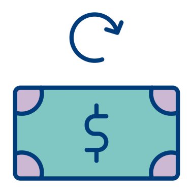 Dolar. Web simgesi basit illüstrasyon