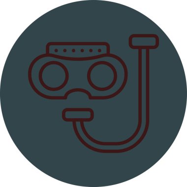 Bir maske simgesinin vektör illüstrasyonu