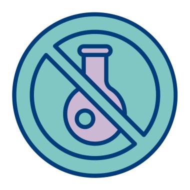 Kimyasal test tüpü ikonu. vektör illüstrasyonu