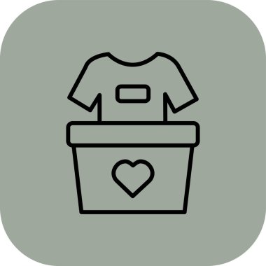 Gömlek simgesi, vektör illüstrasyonu