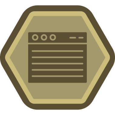 Rozet. Web simgesi basit illüstrasyon