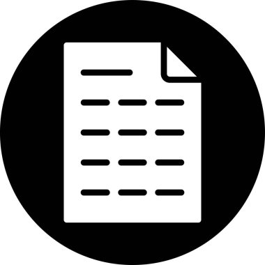 belge simgesi vektör illüstrasyonu