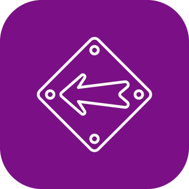 Sol ok simgesi, vektör illüstrasyonu