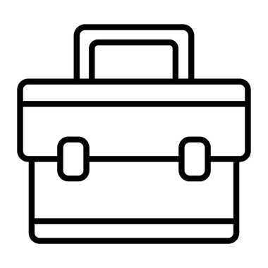 Evrak çantası ikon vektörü. Taslak evrak çantası simgesi izole edildi. kontur sembolü