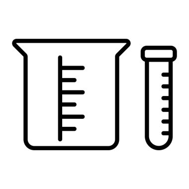 test vektörü ince çizgi simgesi