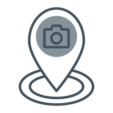 harita simgesinin vektör illüstrasyonu