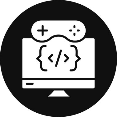 Bilgisayar oyunu simgesi. vektör illüstrasyonu