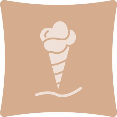 Çizgi film dondurma ikonunun vektör çizimi