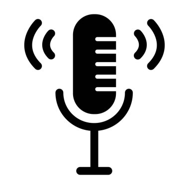 Podcast ikon vektörü. podcast logo simgesi