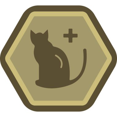 Çemberde bozuk parası olan bir kedi. vektör illüstrasyonu