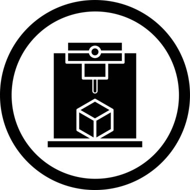 Bir kutu simgesinin vektör illüstrasyonu