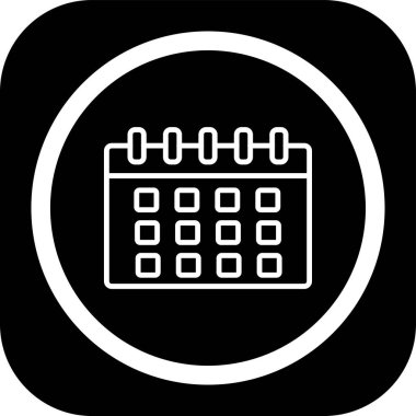 Kişisel ve ticari kullanım için vektör takvimi simgesi.