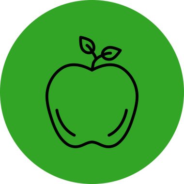 Eşsiz Elma Vektör Satırı Simgesi