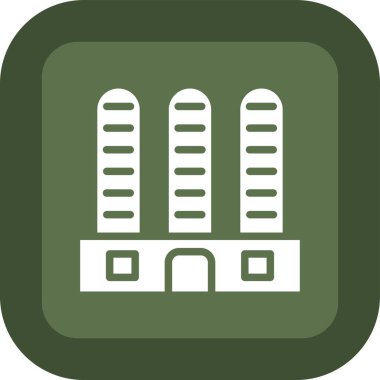 Bina. Web simgesi basit illüstrasyon