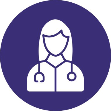 Doktor. Web simgesi basit illüstrasyon