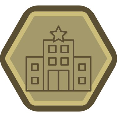 Bina. Web simgesi basit illüstrasyon