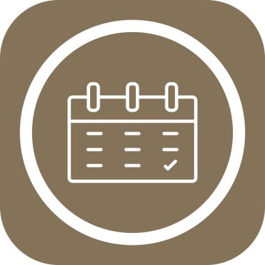 vektör Takvimi Simgesi illüstrasyonu