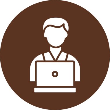 Bilgisayar. Web simgesi basit illüstrasyon