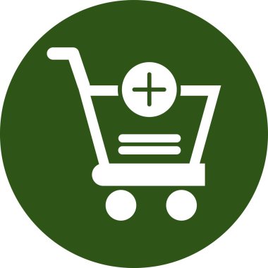 Bir alışveriş arabası simgesinin vektör çizimi