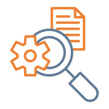 Arama vektörü ince çizgi simgesi