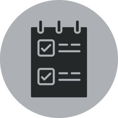 Kontrol listesi. Web simgesi basit illüstrasyon